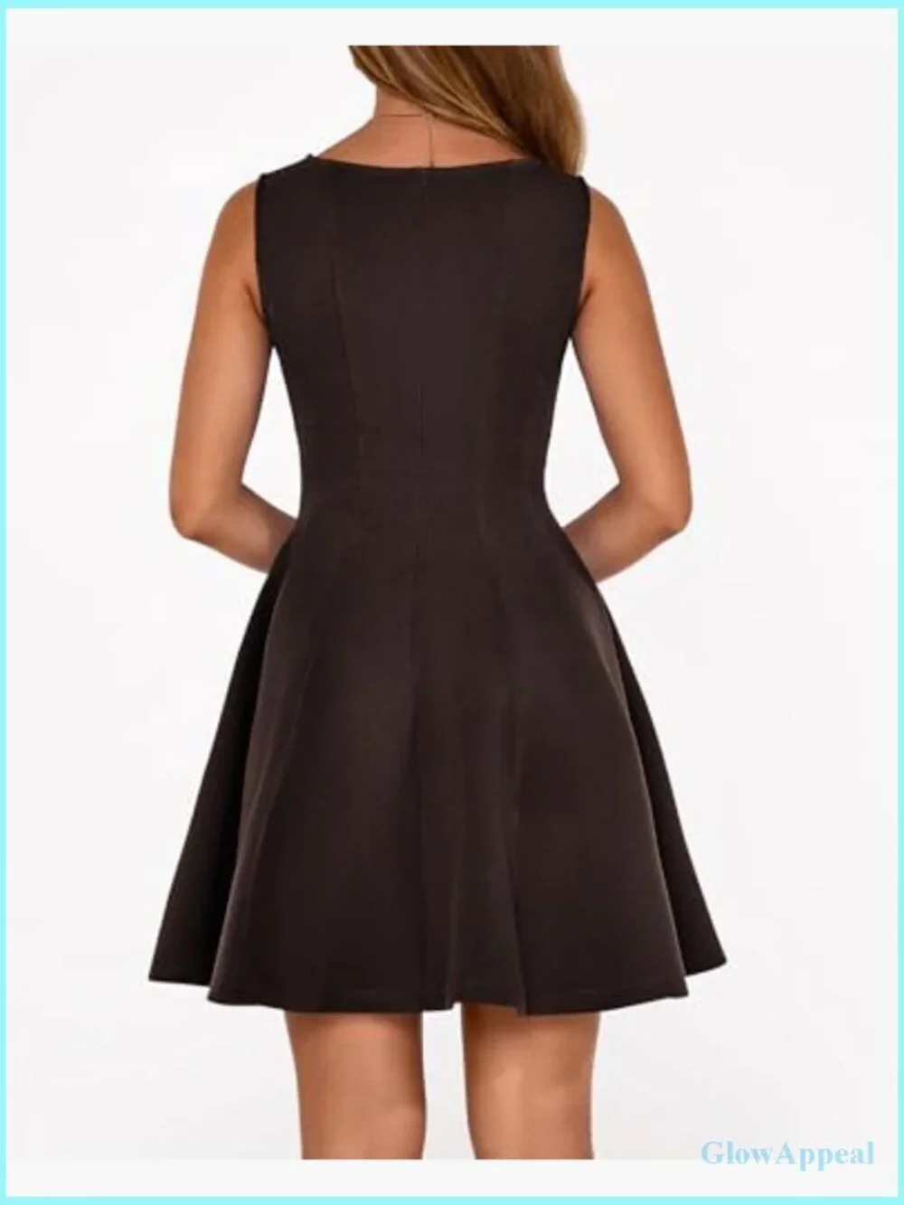 Elegant A-Line Cocktail Mini Dress Sleeveless Boat Neck